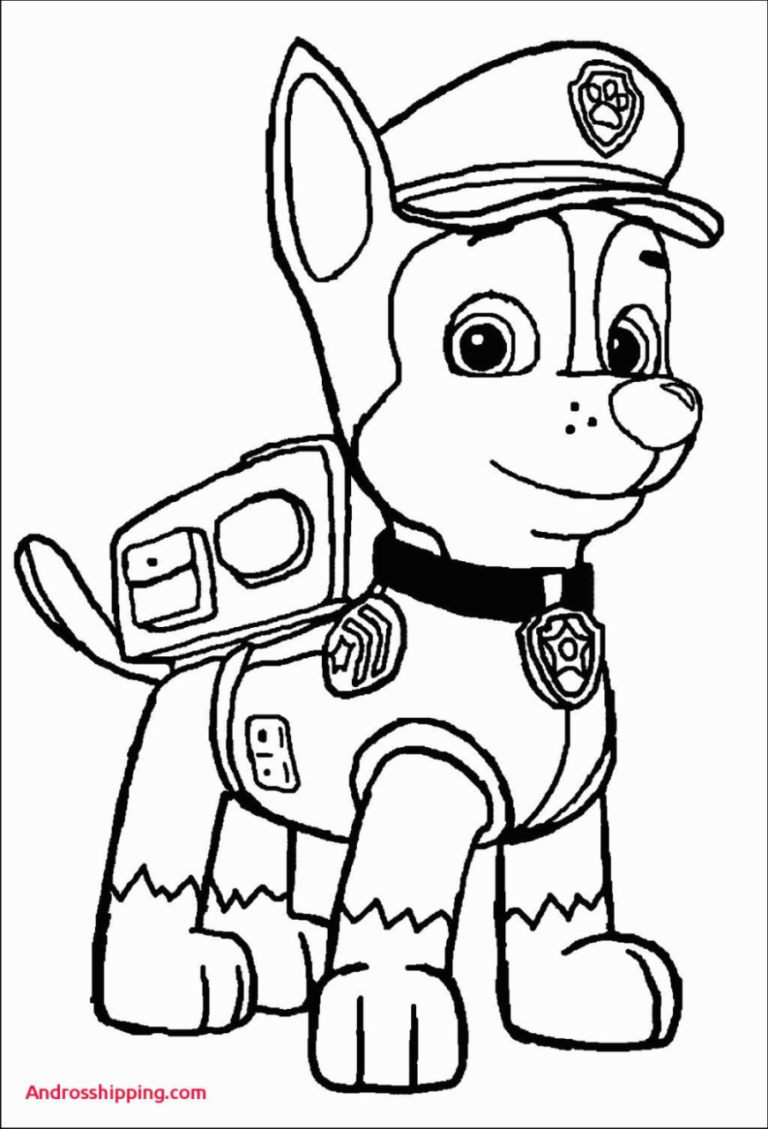 Easy Paw Patrol Coloring Pages For Kids