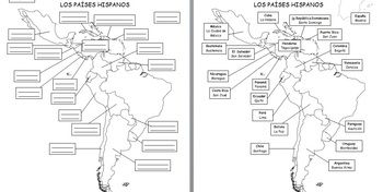 The Hispanic World Map Worksheet Answers