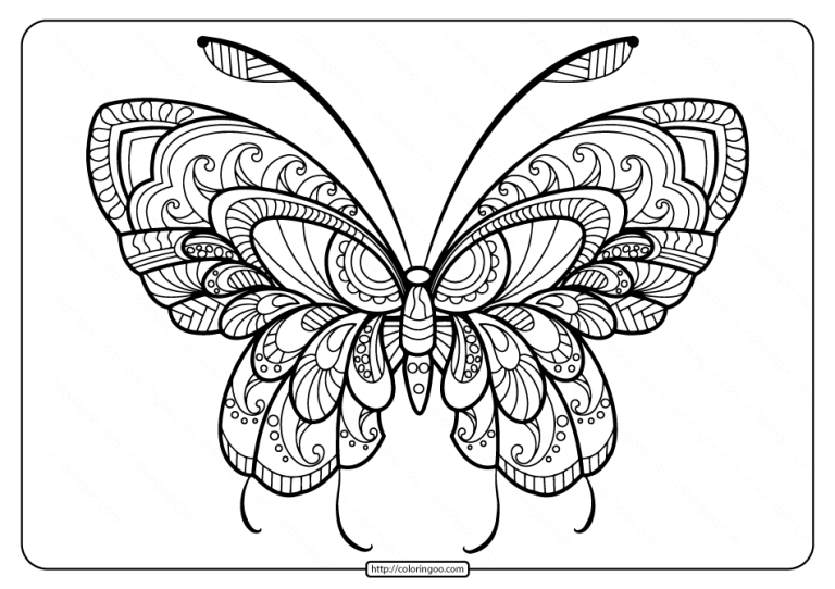 Printable Butterfly Coloring Pages Pdf