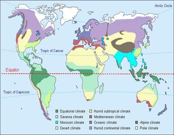 World Climate Zones Map Worksheet Answers