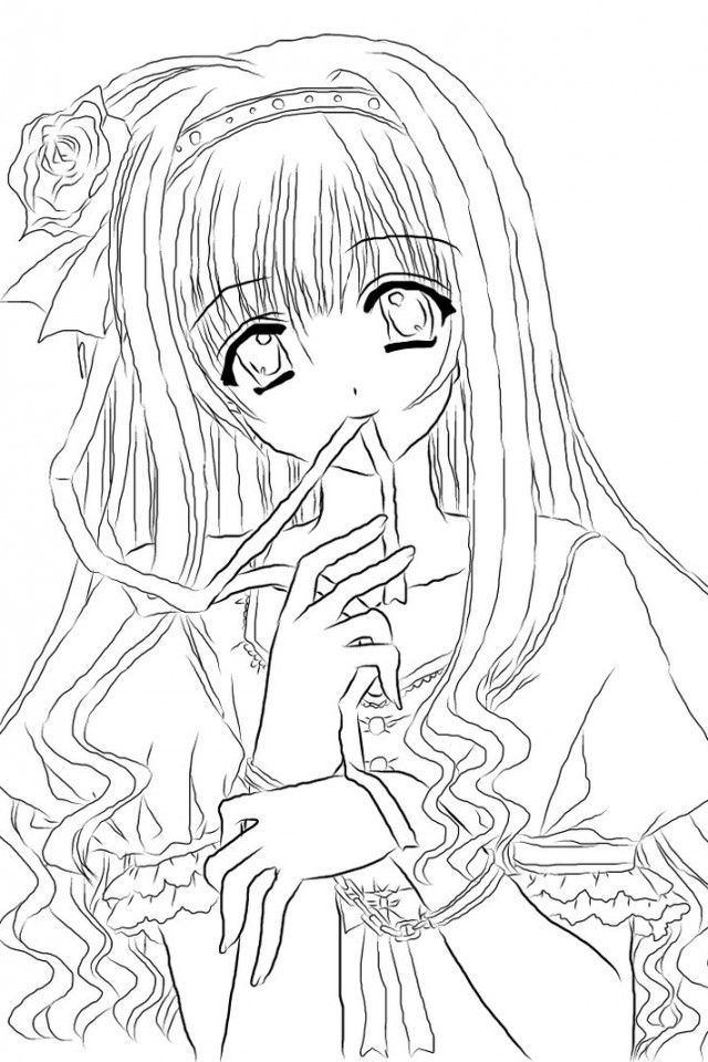 Cute Coloring Pages For Girls Anime