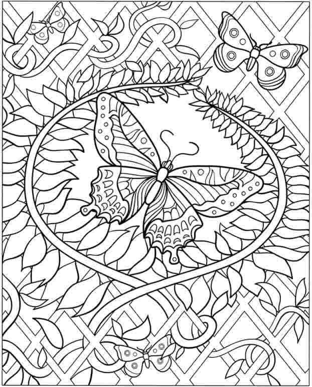 Flower Coloring Pages For Girls Hard