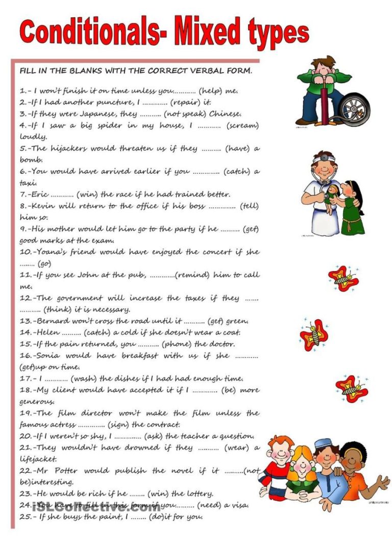 Mixed Conditionals Worksheet With Answers