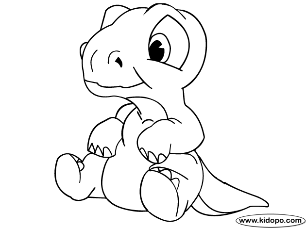 T Rex Easy Dinosaur Coloring Pages