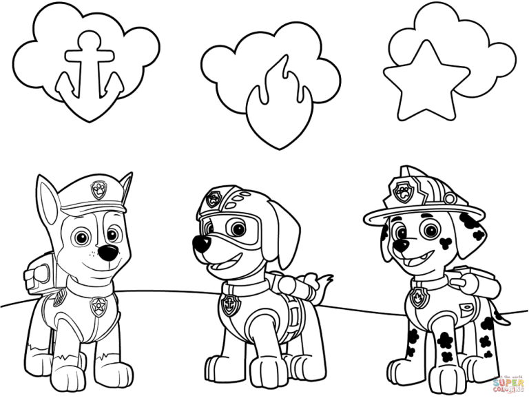 Printable Coloring Pages For Kids Paw Patrol