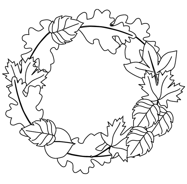 Thanksgiving Fall Leaves Coloring Pages
