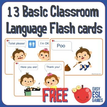Vocabulary Worksheets Classroom Language Flashcards