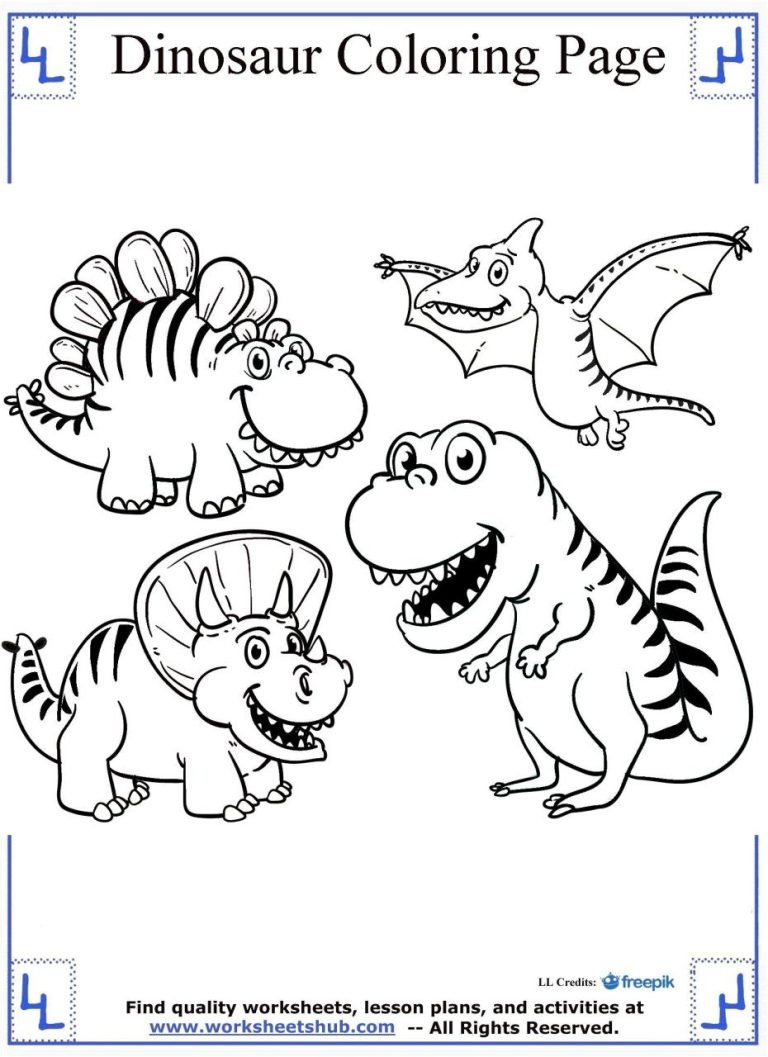 Dinosaur Birthday Cake Dinosaur Coloring Pages For Boys