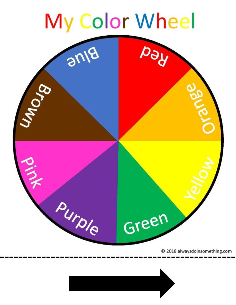 Printable Free Printable Color Wheel Chart