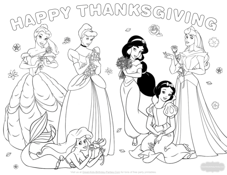 Disney Happy Thanksgiving Coloring Pages