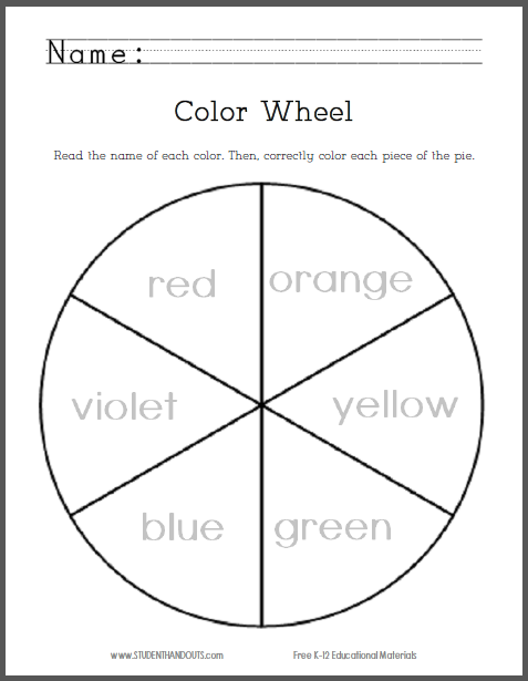 Printable Colour Chart Printable Pdf Printable Color Wheel