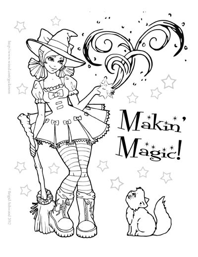 Printable Coloring Pages Halloween Witch
