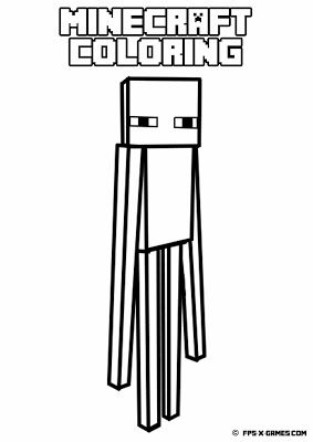 Cute Minecraft Coloring Pages Enderman