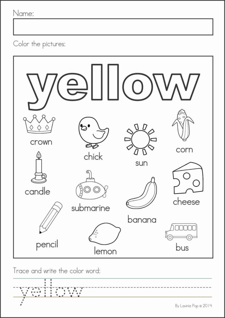 Coloring Activity Worksheets For Preschoolers