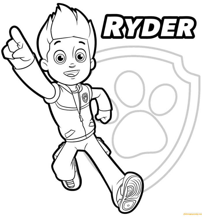 Printable Paw Patrol Coloring Pages Ryder