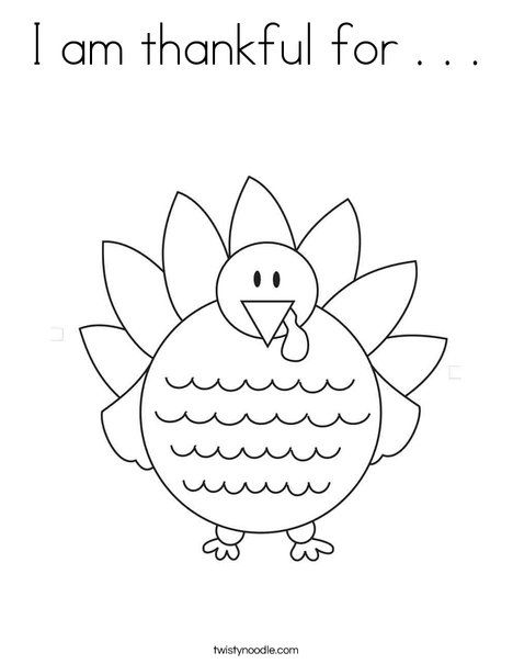 Thankful Thanksgiving Coloring Pages For Kids