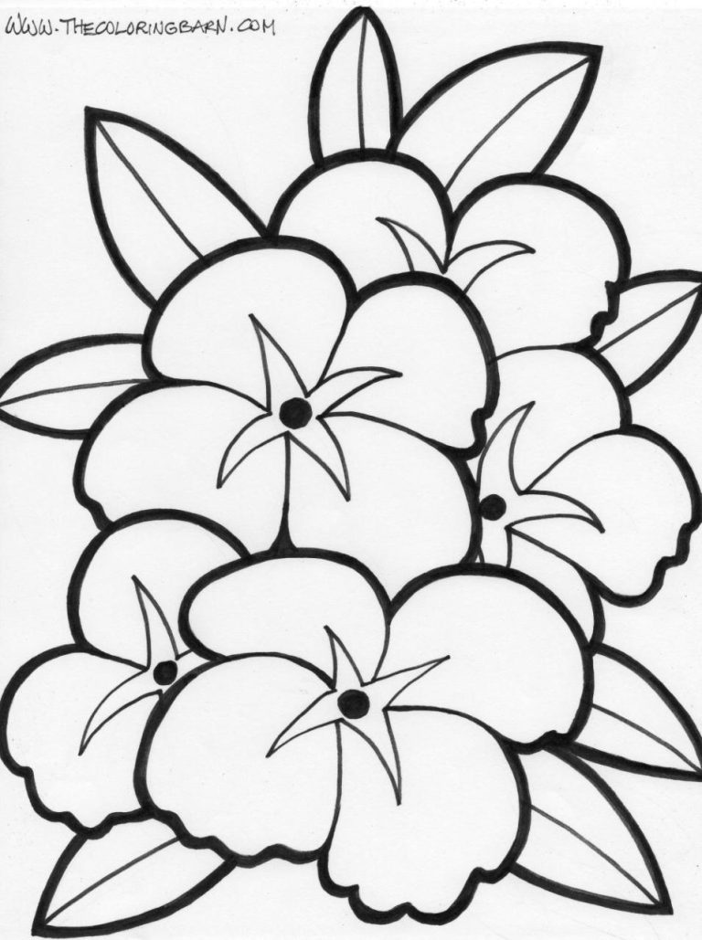 Cute Flower Coloring Pages For Girls
