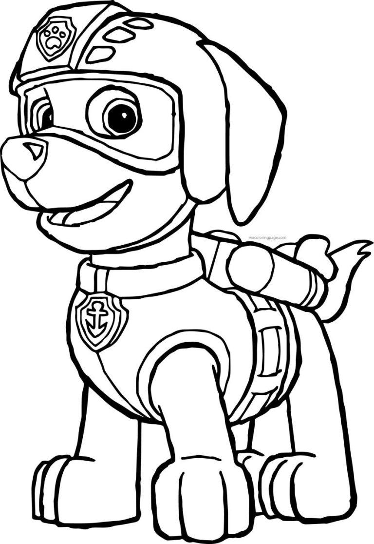 Rubble Zuma Paw Patrol Coloring Pages