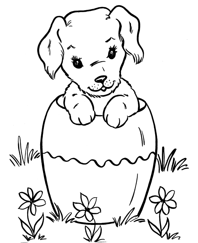 Baby Dog Cute Dog Coloring Pages