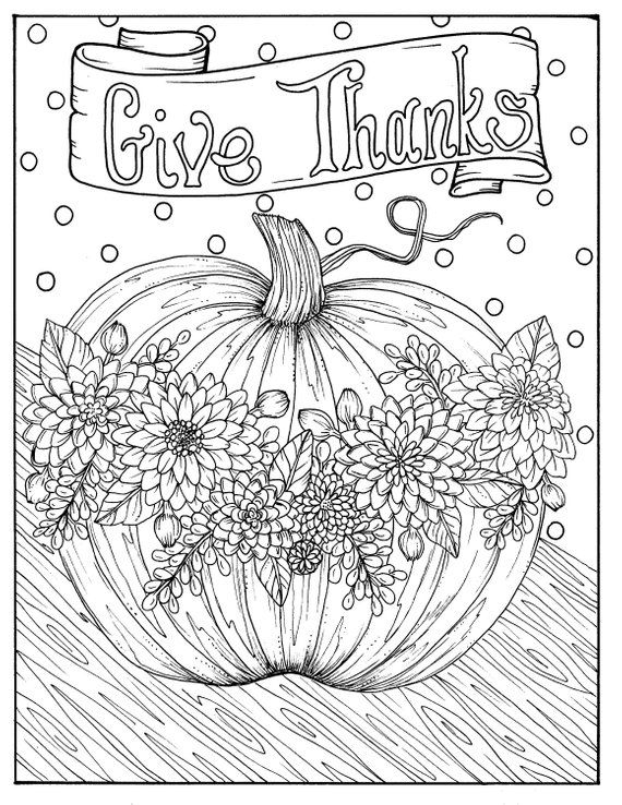 Happy Thanksgiving Coloring Pages For Adults