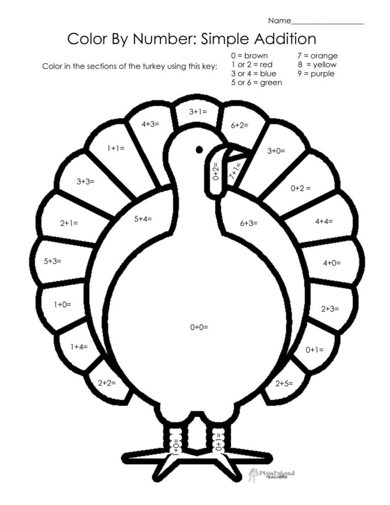 Easy Thanksgiving Coloring Pages Free