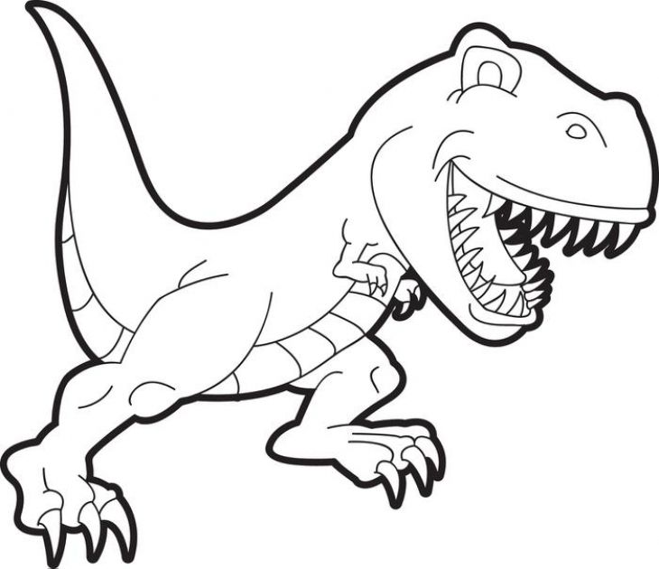 T Rex Dinosaur Coloring Pages For Kids