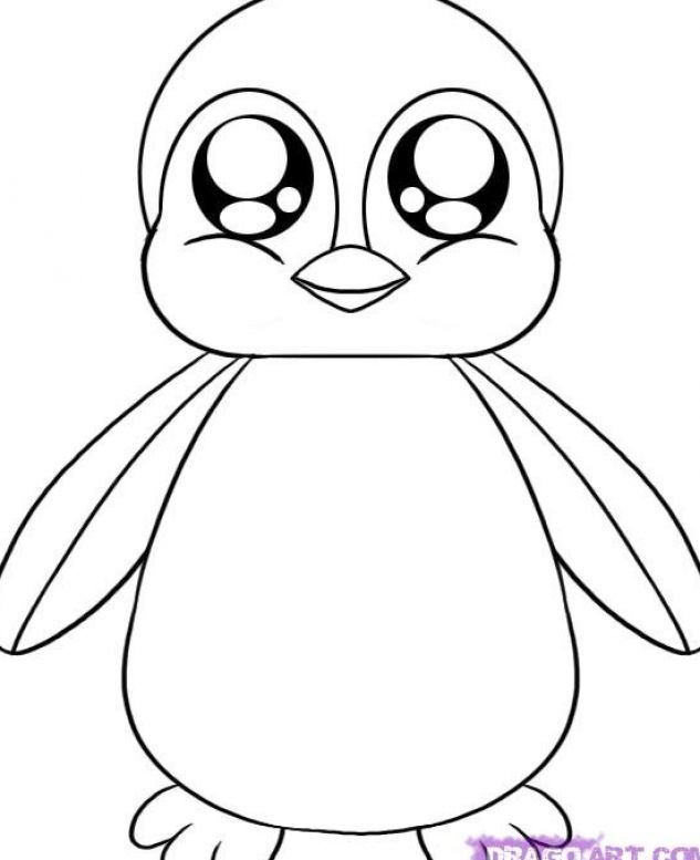 Baby Penguin Coloring Pages Printable
