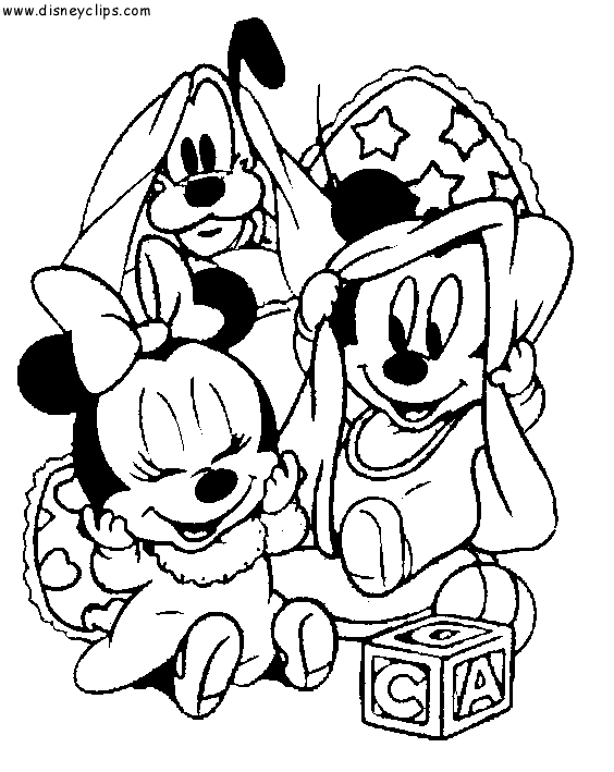 Baby Character Disney Baby Mickey Mouse Coloring Pages