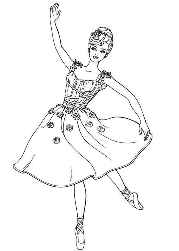 Ballet Barbie Ballerina Coloring Pages