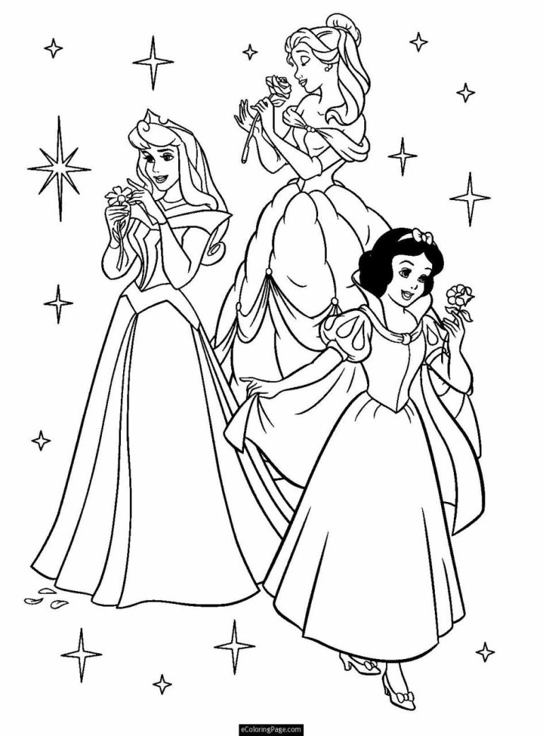 Aurora Belle Disney Princess Coloring Pages