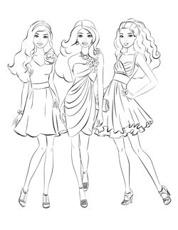 Barbie Coloring Pages Easy Beautiful Barbie Drawing