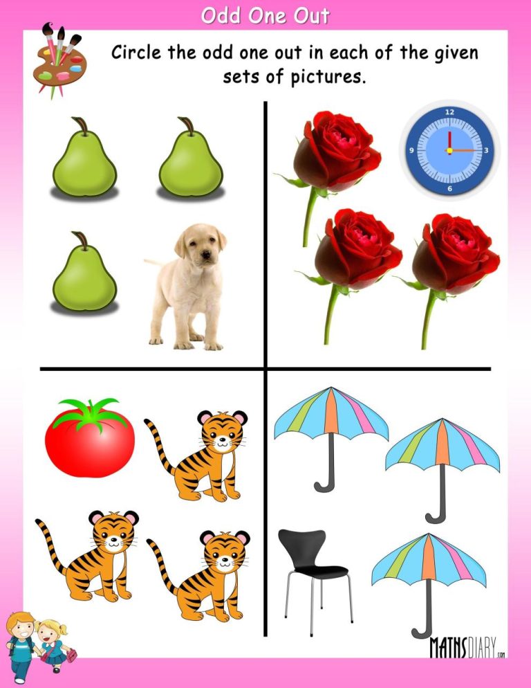 Circle The Odd One Out Worksheets For Kindergarten Pdf