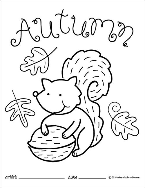Autumn Welcome Fall Coloring Pages