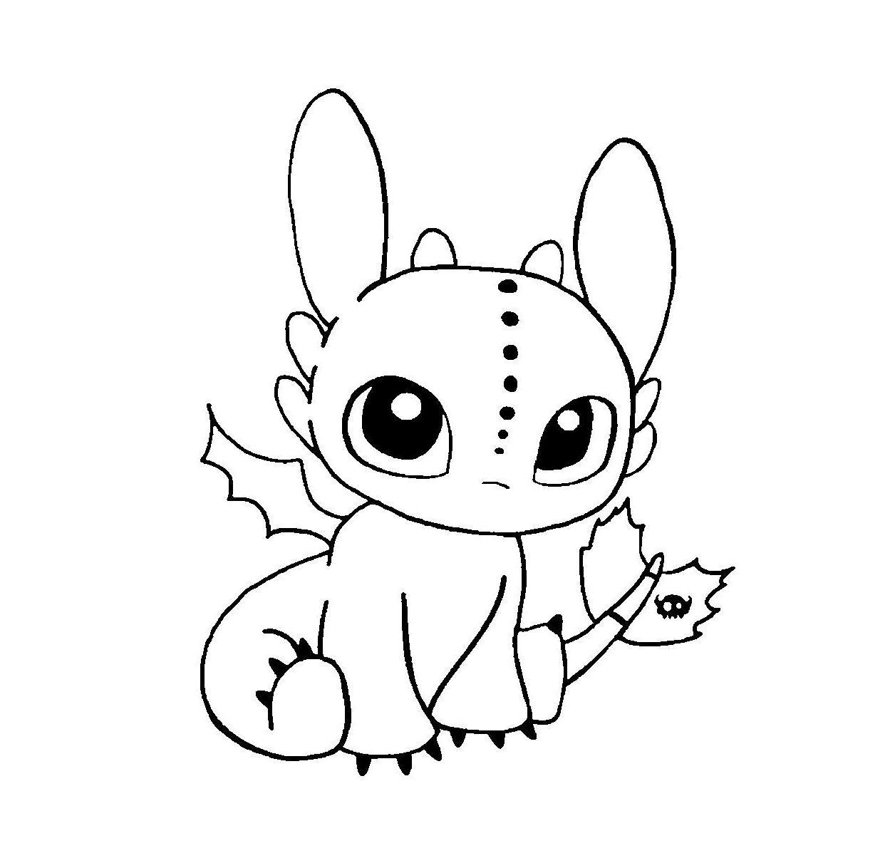 Toothless Baby Dragon coloring page, Toothless coloring pages, Cute