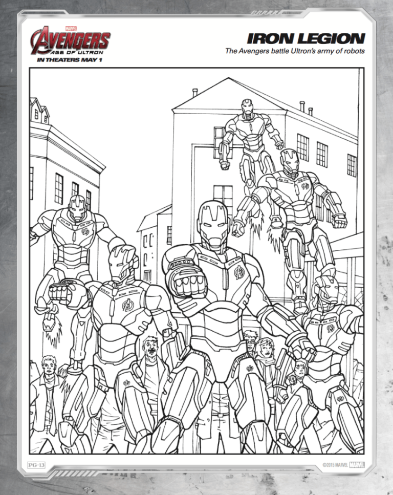 Avengers Age Ultron Hulkbuster Coloring Pages