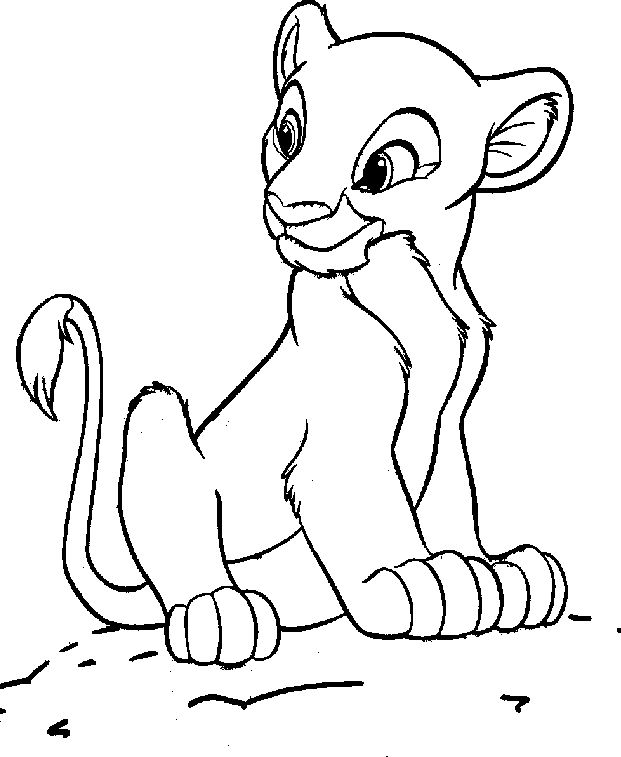Baby Cute Lion King Coloring Pages