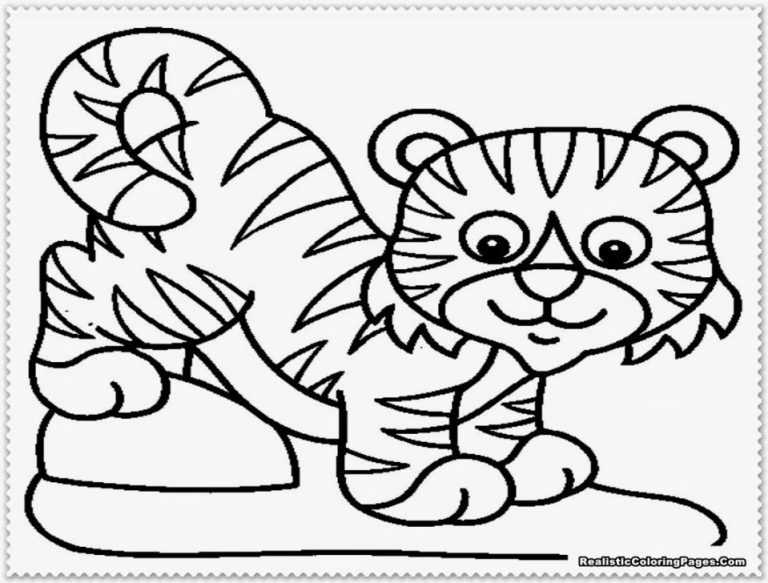 Baby Tiger Coloring Sheets