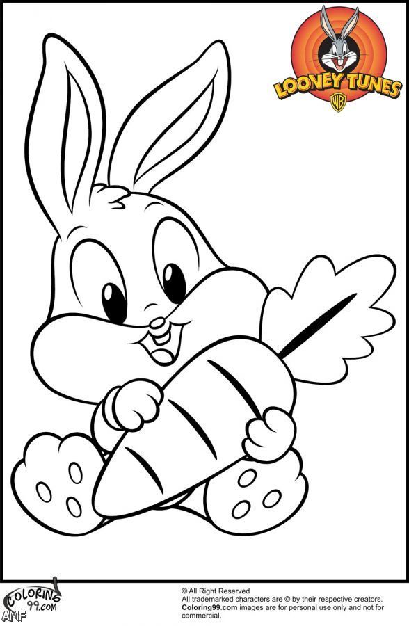 Baby Cute Rabbit Coloring Pages