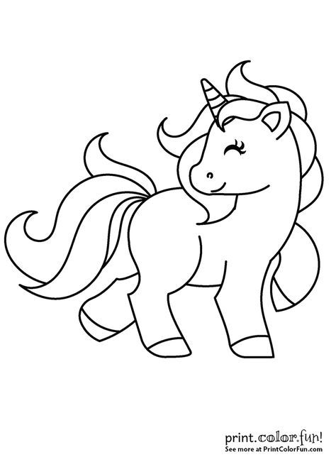 Baby Cute Unicorn Pictures To Color