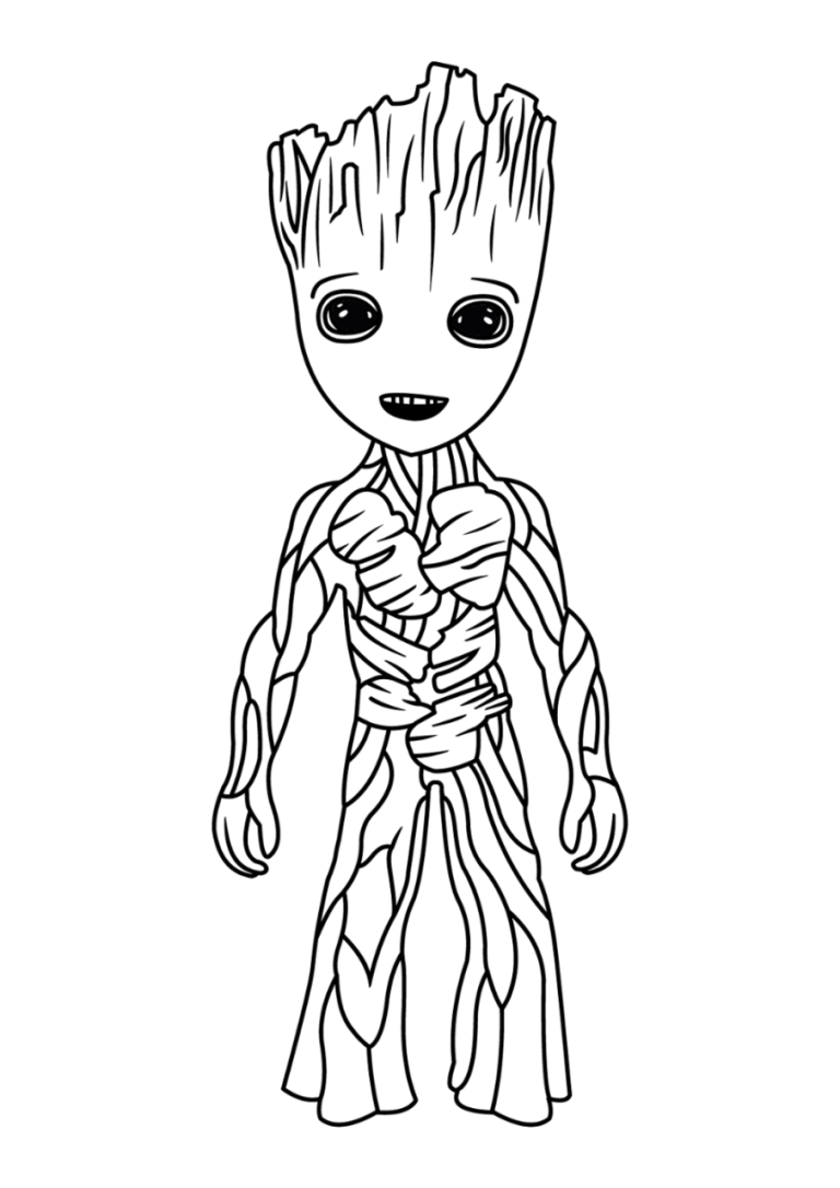 Baby Groot Coloring Pages For Adults