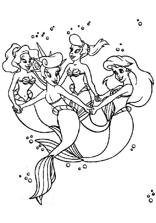 Ariel Realistic Mermaid Coloring Pages