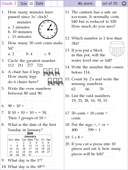 Mental Math Worksheets Grade 3 Pdf