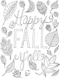 Autumn Free Coloring Pages Fall