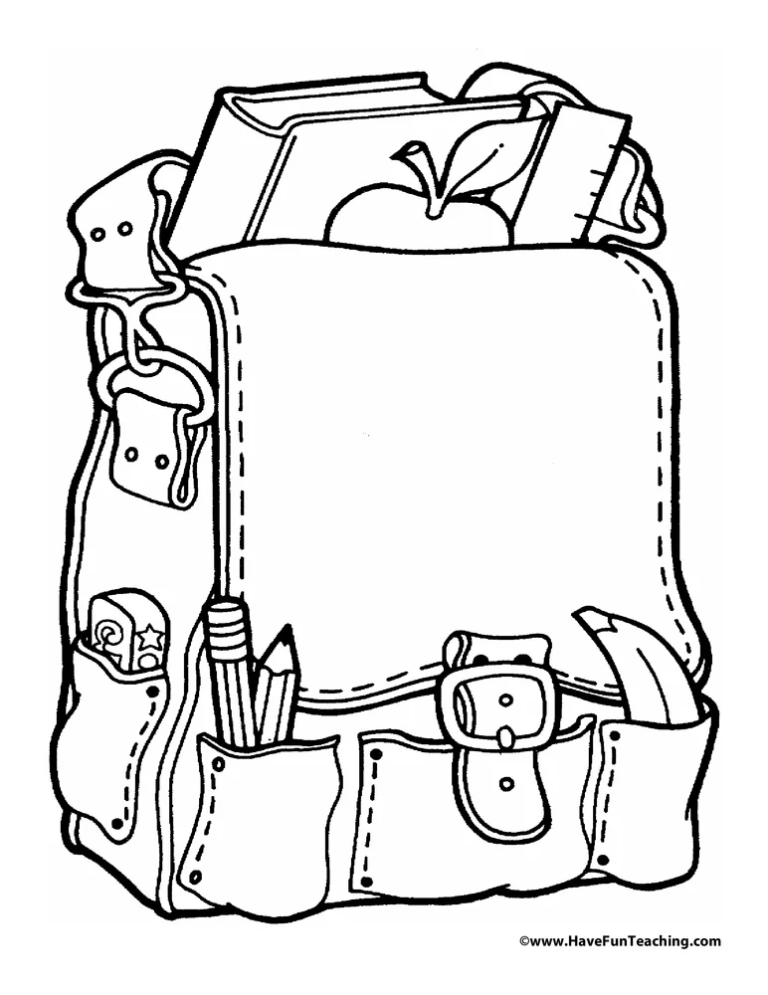 Backpack Coloring Pages To Print