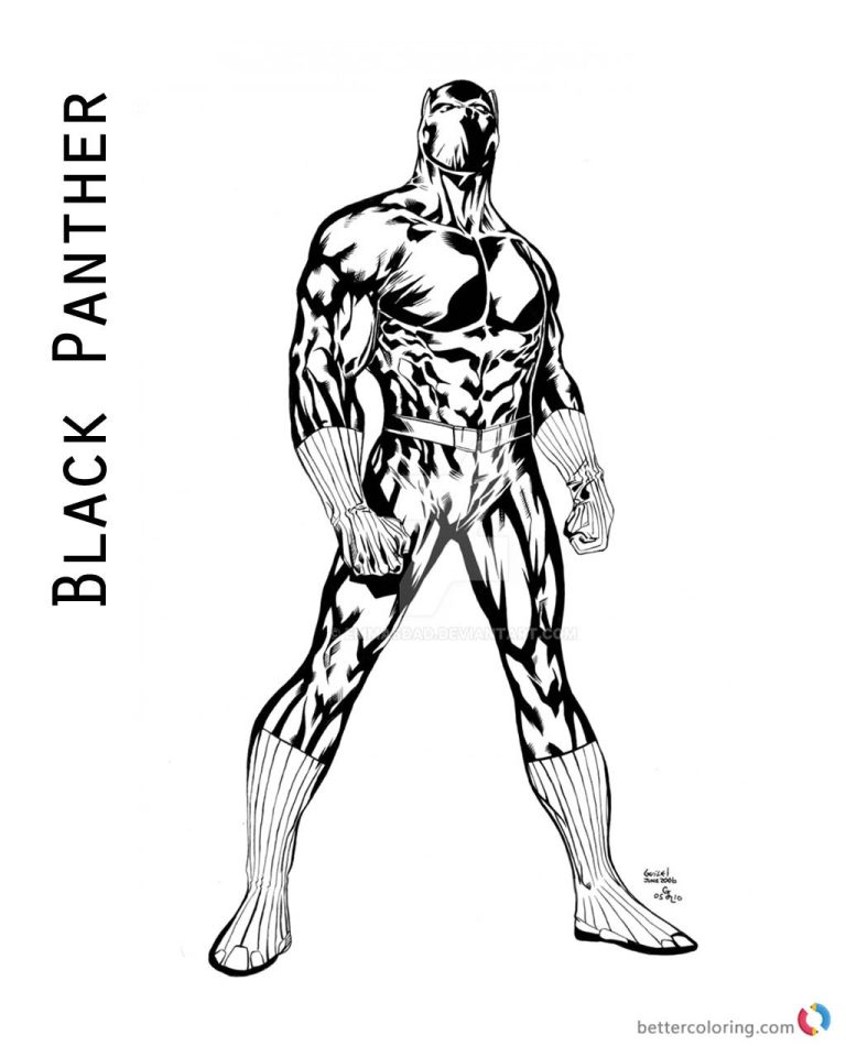Avengers Printable Black Panther Coloring Pages