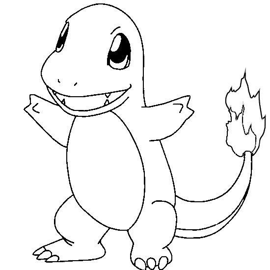 Baby Cute Charmander Coloring Page