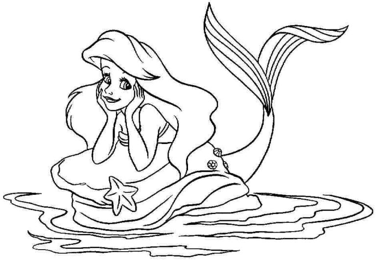 Ariel Printable Disney Princess Coloring Pages