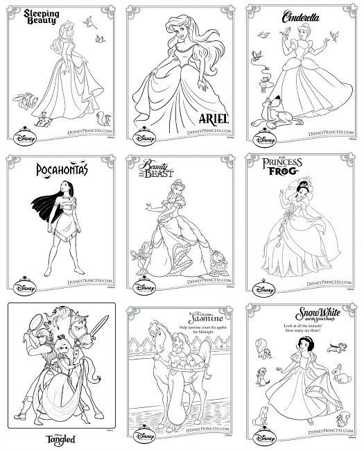 Baby Cute Disney Princess Coloring Pages
