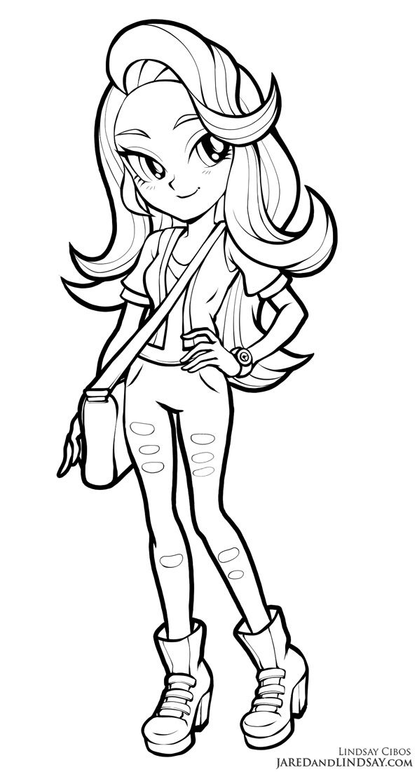 Aria Blaze Sunset Shimmer My Little Pony Equestria Girls Coloring Pages