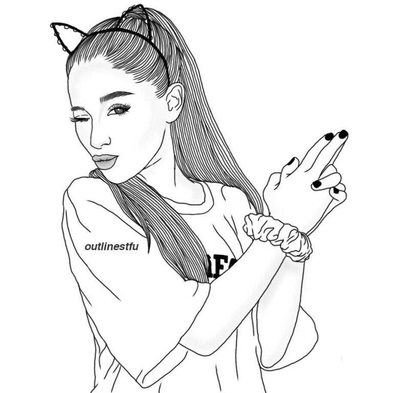 Ariana Grande Coloring Pages 2018